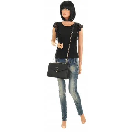 CHARRO Włoska Marka  Torebka Damska Listonoszka Kuferek CH667866 Black