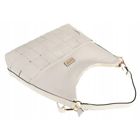 CHARRO Włoska Marka  Torebka Listonoszka Worek na Ramię Shopper CH855631 White