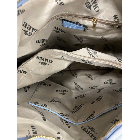 CHARRO Włoska Marka Torebka Listonoszka Worek na Ramię Shopper CH855631 Apricot