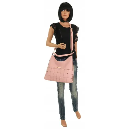 CHARRO Włoska Marka Torebka Listonoszka Worek na Ramię Shopper CH855631 Pink