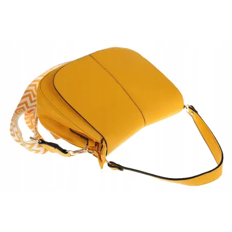 Torebka Damska Listonoszka Pojemna Miejska Kuferek na Ramię HJ8836 Żółta