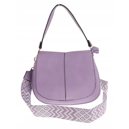 Torebka Damska Listonoszka Pojemna Miejska Kuferek na Ramię HJ8836 Fioletowa