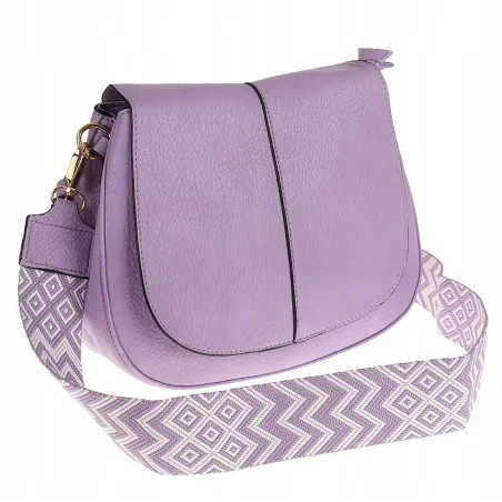 Torebka Damska Listonoszka Pojemna Miejska Kuferek na Ramię HJ8836 Fioletowa