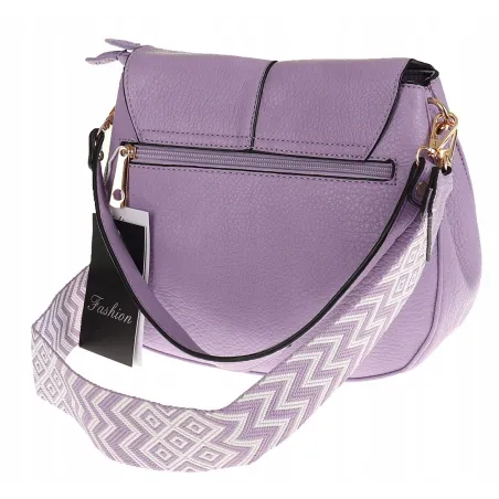 Torebka Damska Listonoszka Pojemna Miejska Kuferek na Ramię HJ8836 Fioletowa