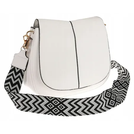 Torebka Damska Listonoszka Pojemna Miejska Kuferek na Ramię HJ8836 Biała