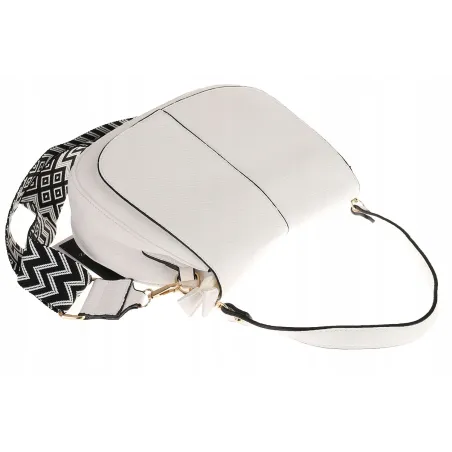 Torebka Damska Listonoszka Pojemna Miejska Kuferek na Ramię HJ8836 Biała