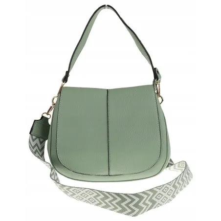 Torebka Damska Listonoszka Pojemna Miejska Kuferek na Ramię HJ8836 Zielona