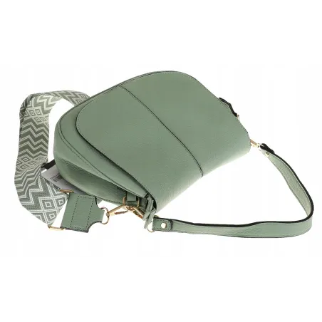 Torebka Damska Listonoszka Pojemna Miejska Kuferek na Ramię HJ8836 Zielona