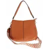 Torebka Damska Listonoszka Pojemna Miejska Kuferek na Ramię HJ8836 Brązowa