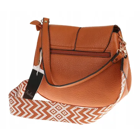 Torebka Damska Listonoszka Pojemna Miejska Kuferek na Ramię HJ8836 Brązowa