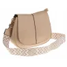 Torebka Damska Listonoszka Pojemna Miejska na Ramię HJ8836 Apricot Beżowa