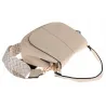 Torebka Damska Listonoszka Pojemna Miejska Kuferek na Ramię HJ8836 Beżowa