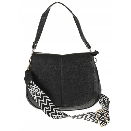 FASHION Włoska Marka  Torebka Damska Kuferek Listonoszka na Ramię HJ8836 Black