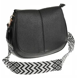 FASHION Włoska Marka  Torebka Damska Kuferek Listonoszka na Ramię HJ8836 Black