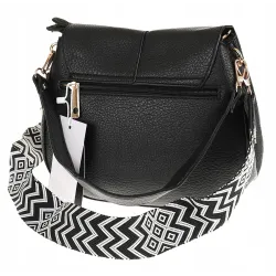 FASHION Włoska Marka  Torebka Damska Kuferek Listonoszka na Ramię HJ8836 Black