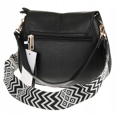 Torebka Damska Listonoszka Pojemna Miejska Kuferek na Ramię HJ8836 Czarna