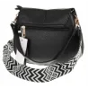 FASHION Włoska Marka  Torebka Damska Kuferek Listonoszka na Ramię HJ8836 Black