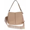 Torebka Damska Listonoszka Pojemna Miejska na Ramię HJ8836 Khaki Beżowa