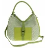 Maria C. Włoska Marka  Torebka Damska Shopper Worek Pojemna na Ramię MC301 Green