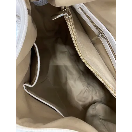 Maria C. Włoska Marka  Torebka Damska Shopper Worek Pojemna na Ramię MC301 Green