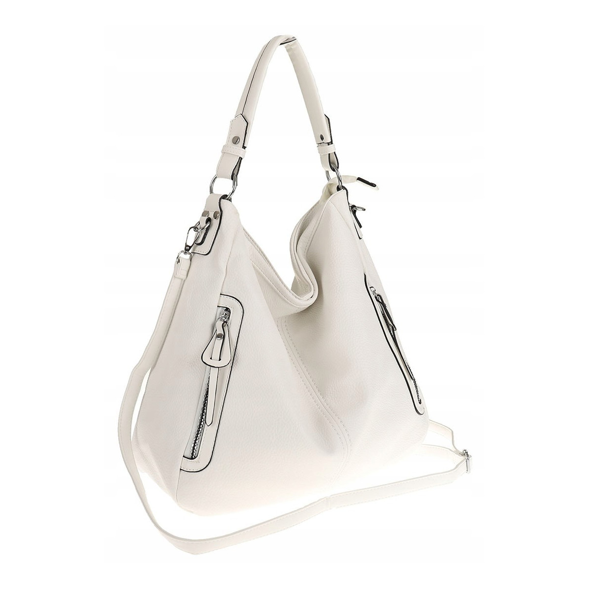 The Grace bags Torebka Damska Shoper Worek na Ramię LH2578 White