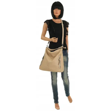 The Grace bags Torebka Damska Shoper Worek na Ramię LH2578 Khaki