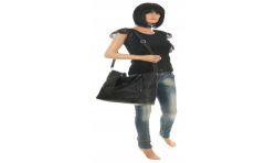 COVERI collection Torebka damska czarna shopper worek CC6012 Black