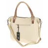 Maria C. Włoska Marka  Torebka Damska Listonoszka Worek Modna Shopper MC260 Beige