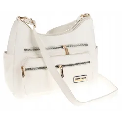 CHARRO Włoska Marka  Torebka Damska Listonoszka Worek Shoper CH966857 White