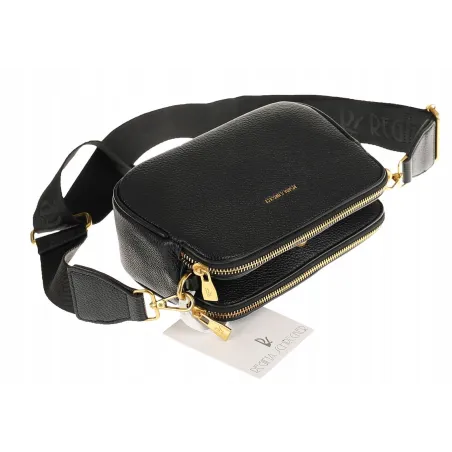 Regina Schrecker Włoska Marka  Torebka Damska kuferek Listonoszka RS3768 Black