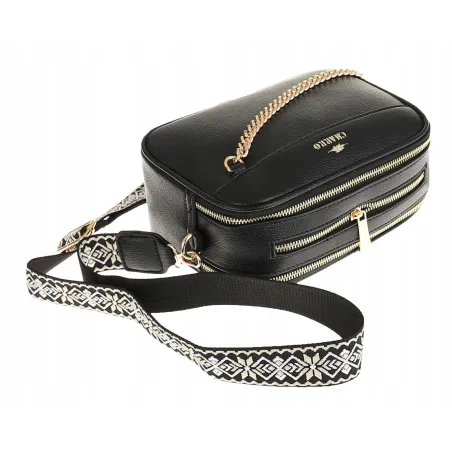 CHARRO Włoska Marka Torebka Damska Listonoszka Kuferek CH3078128 Black