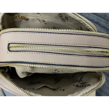 CHARRO Włoska Marka Torebka Damska Listonoszka Kuferek CH3078128 White