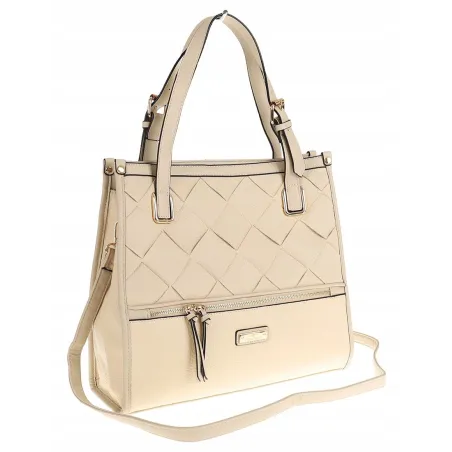 CHARRO Włoska Marka Torebka Listonoszka Teczka na Ramię Kuferek CH855637 Beige