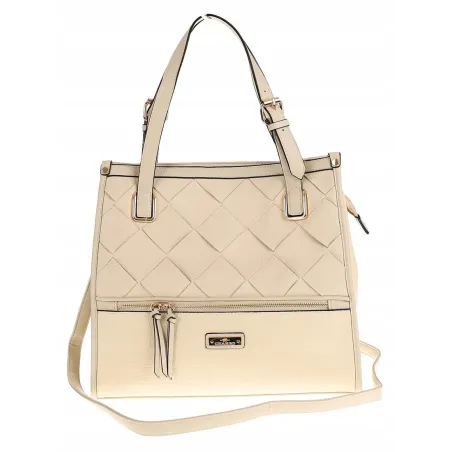 CHARRO Włoska Marka Torebka Listonoszka Teczka na Ramię Kuferek CH855637 Beige