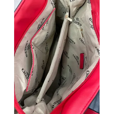 CHARRO Włoska Marka Torebka Listonoszka Teczka na Ramię Kuferek CH855637 Beige