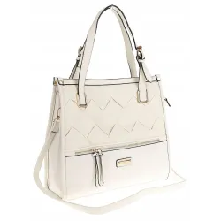 CHARRO Włoska Marka Torebka Listonoszka Teczka na Ramię Kuferek CH855637 White