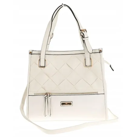 CHARRO Włoska Marka Torebka Listonoszka Teczka na Ramię Kuferek CH855637 White