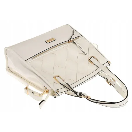 CHARRO Włoska Marka Torebka Listonoszka Teczka na Ramię Kuferek CH855637 White