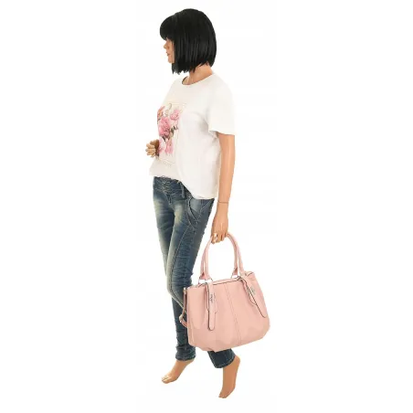 The Grace bags Torebka Listonoszka Worek na Ramię LH2576 Pink
