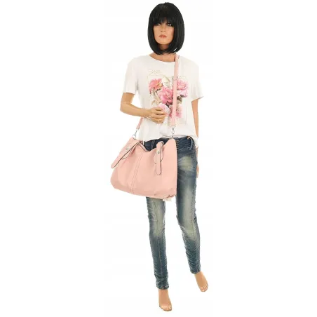 The Grace bags Torebka Listonoszka Worek na Ramię LH2576 Pink