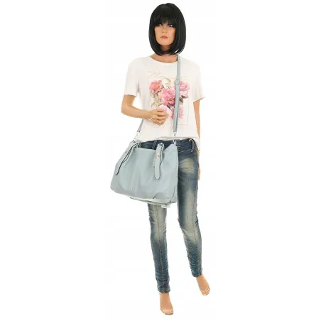 The Grace bags Torebka Listonoszka Worek na Ramię LH2576 Blue