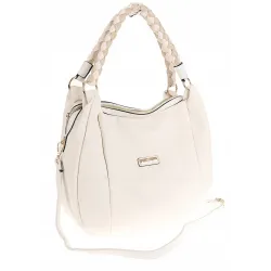 CHARRO Włoska Marka Torebka Listonoszka Worek na Ramię Shopper CH855624 White