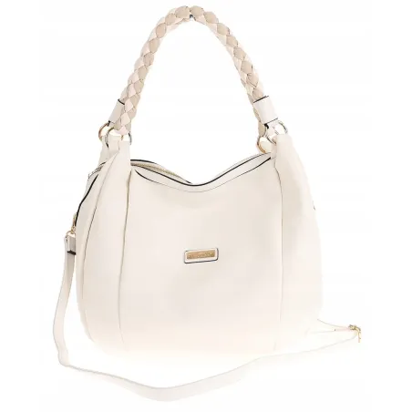 CHARRO Włoska Marka Torebka Listonoszka Worek na Ramię Shopper CH855624 White