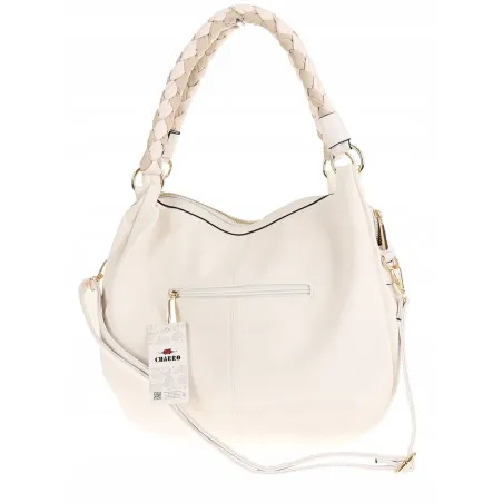 CHARRO Włoska Marka Torebka Listonoszka Worek na Ramię Shopper CH855624 White
