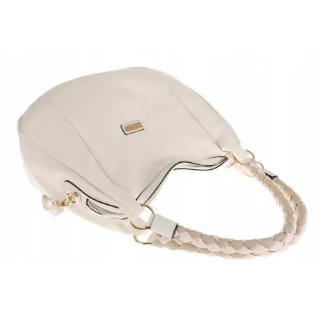 CHARRO Włoska Marka Torebka Listonoszka Worek na Ramię Shopper CH855624 White