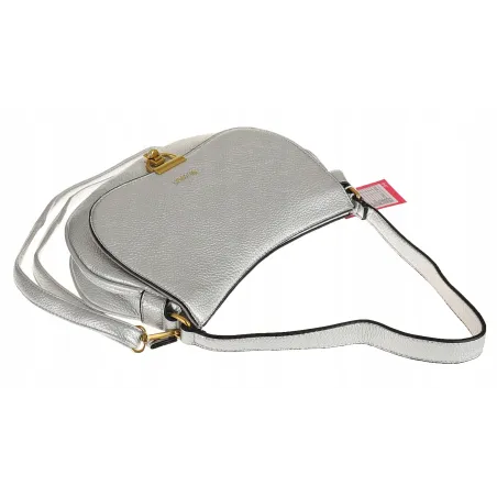 YY Coverii Włoska Marka  Torebka na Ramę kuferek Listonoszka CJLSG1494 Silver