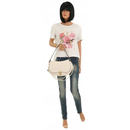 YY Coverii Włoska Marka Torebka na Ramę kuferek Listonoszka CJLSG1494 Beige