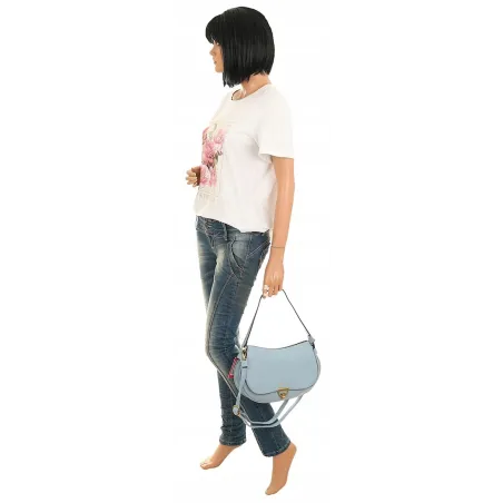 YY Coverii Włoska Marka Torebka na Ramę kuferek Listonoszka CJLSG1494 L. blue