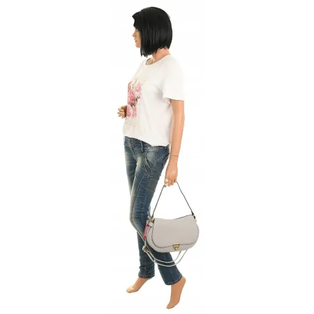 YY Coverii Włoska Marka Torebka na Ramę kuferek Listonoszka CJLSG1494 Grey