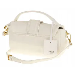 PHIL Firenze Włoska Marka Torebka Damska Listonoszka Kuferek PH4578 White